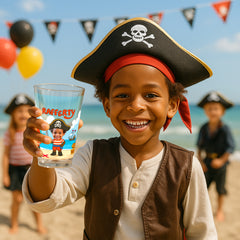 Pirate Adventure (Boys) | Personalised Name & Photo 20oz Plastic Cup