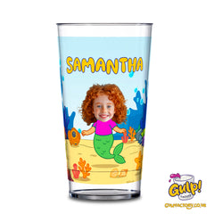 Underwater Mermaid Adventure | Personalised Name & Photo 20oz Plastic Cup