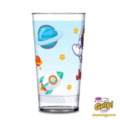 Astronaut Space Adventure | Personalised Name & Photo 20oz Plastic Cup (Boy's design)