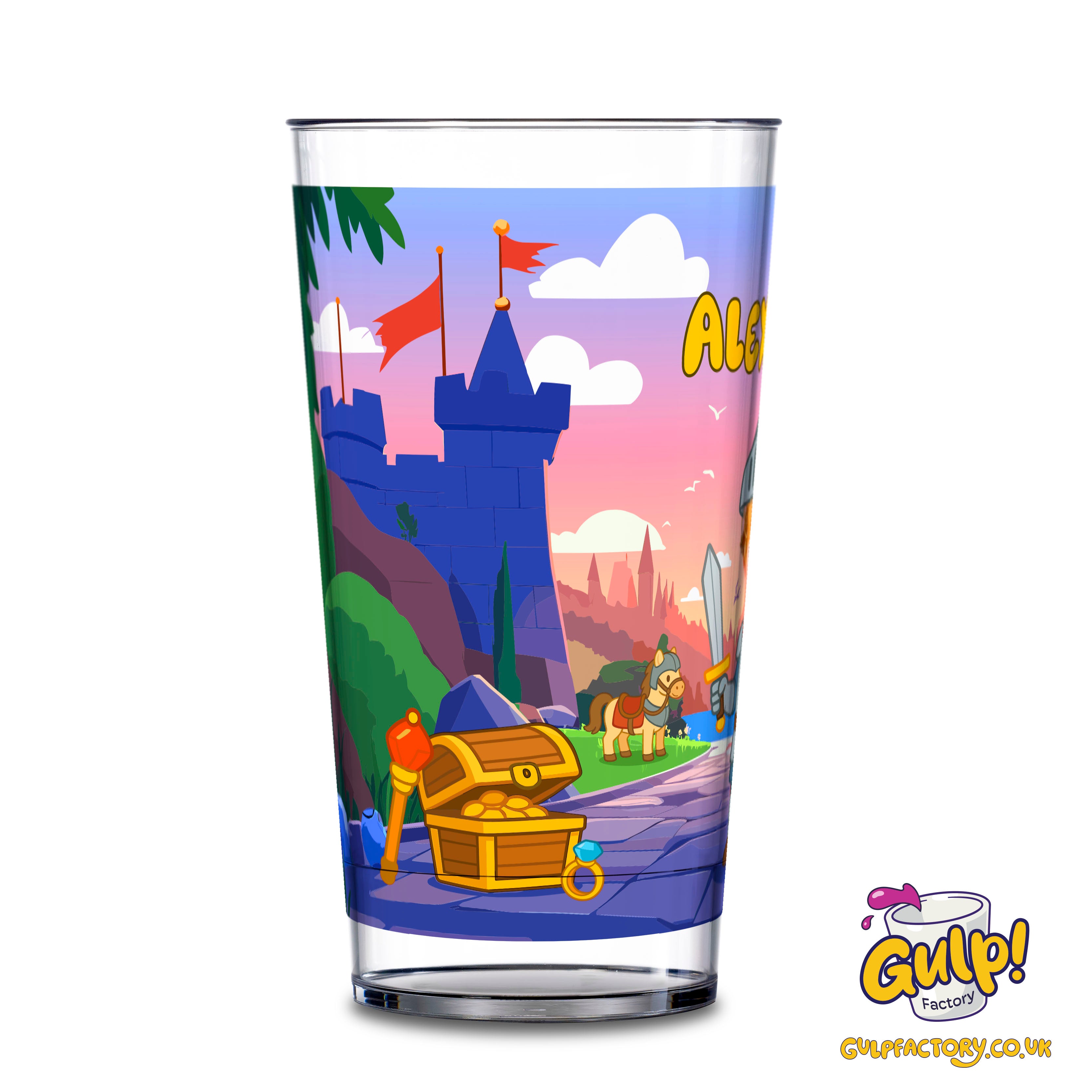 Knight Castle Adventure | Personalised Name & Photo 20oz Plastic Cup
