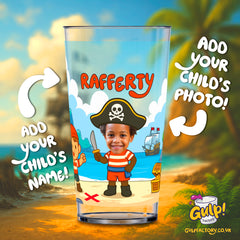 Pirate Adventure (Boys) | Personalised Name & Photo 20oz Plastic Cup