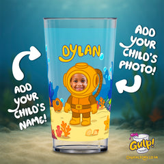 Underwater Diving Adventure | Personalised Name & Photo 20oz Plastic Cup