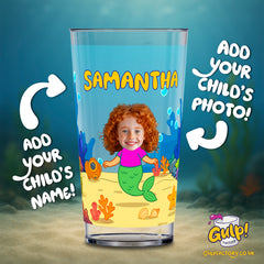Underwater Mermaid Adventure | Personalised Name & Photo 12oz Plastic Cup