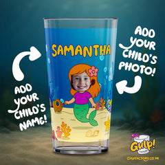 Underwater Mermaid Adventure | Personalised Name & Photo 20oz Plastic Cup